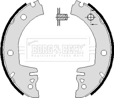 BORG & BECK Комплект тормозных колодок BBS6061